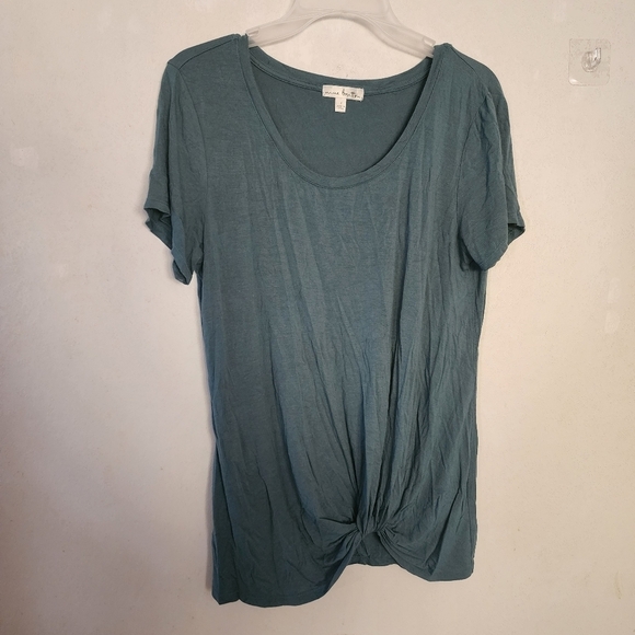 Mime Britton Green Short Sleeve Top Size S - Picture 1 of 5